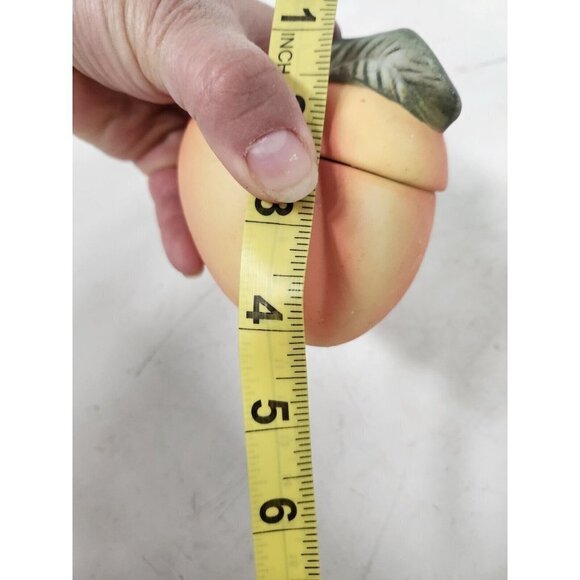 Vintage 1999 Candle In Yellow Red Apple Shaped Ceramic Jar Container NEW - Picture 9 of 10